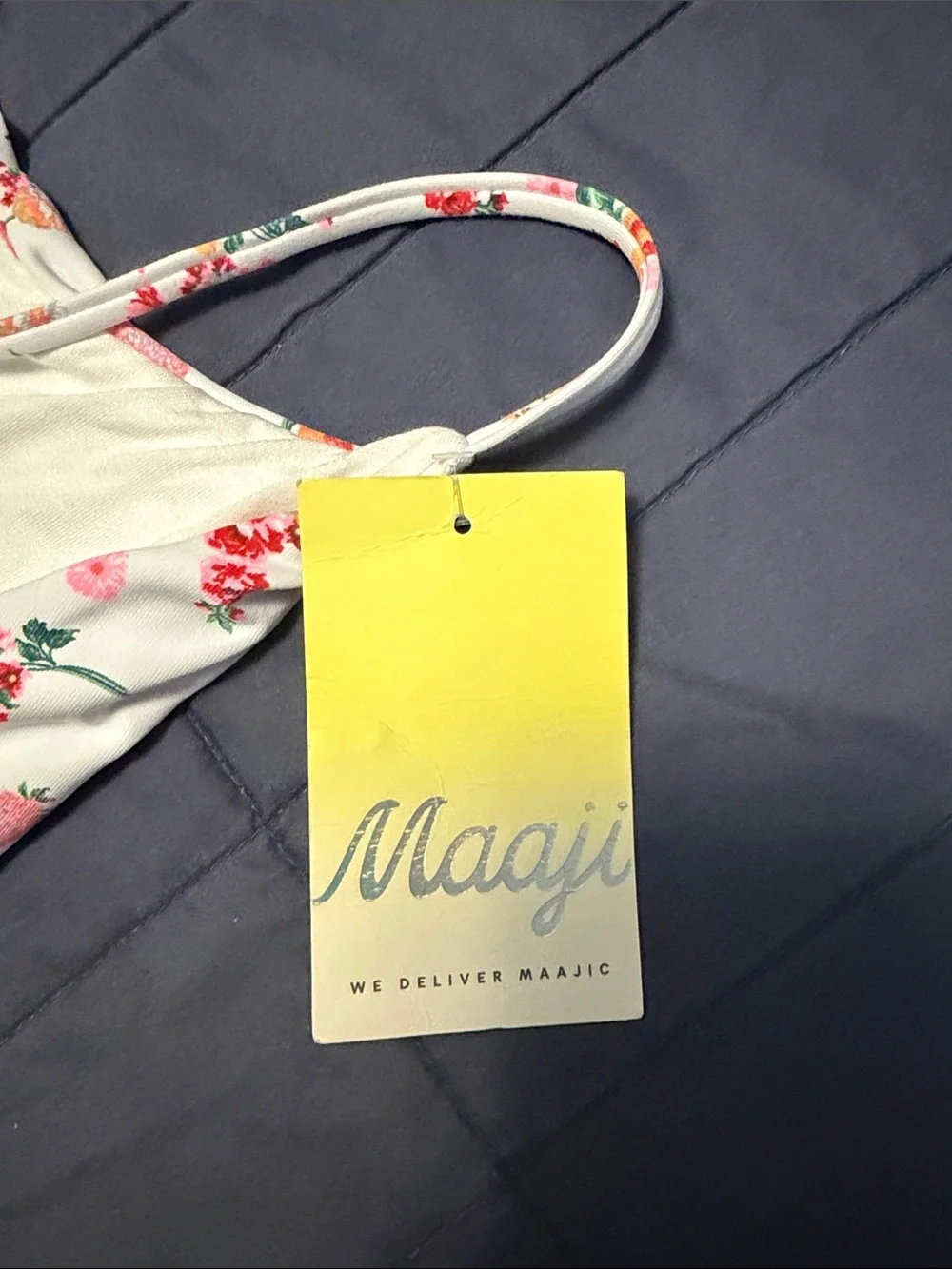 Maaji White One-Piece Swimsuit with Pink & Orange Floral Print